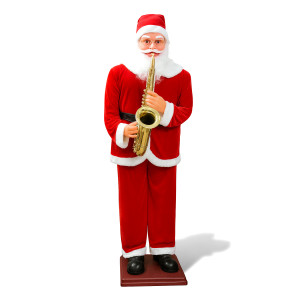 Saxophone Playing Standing Santa